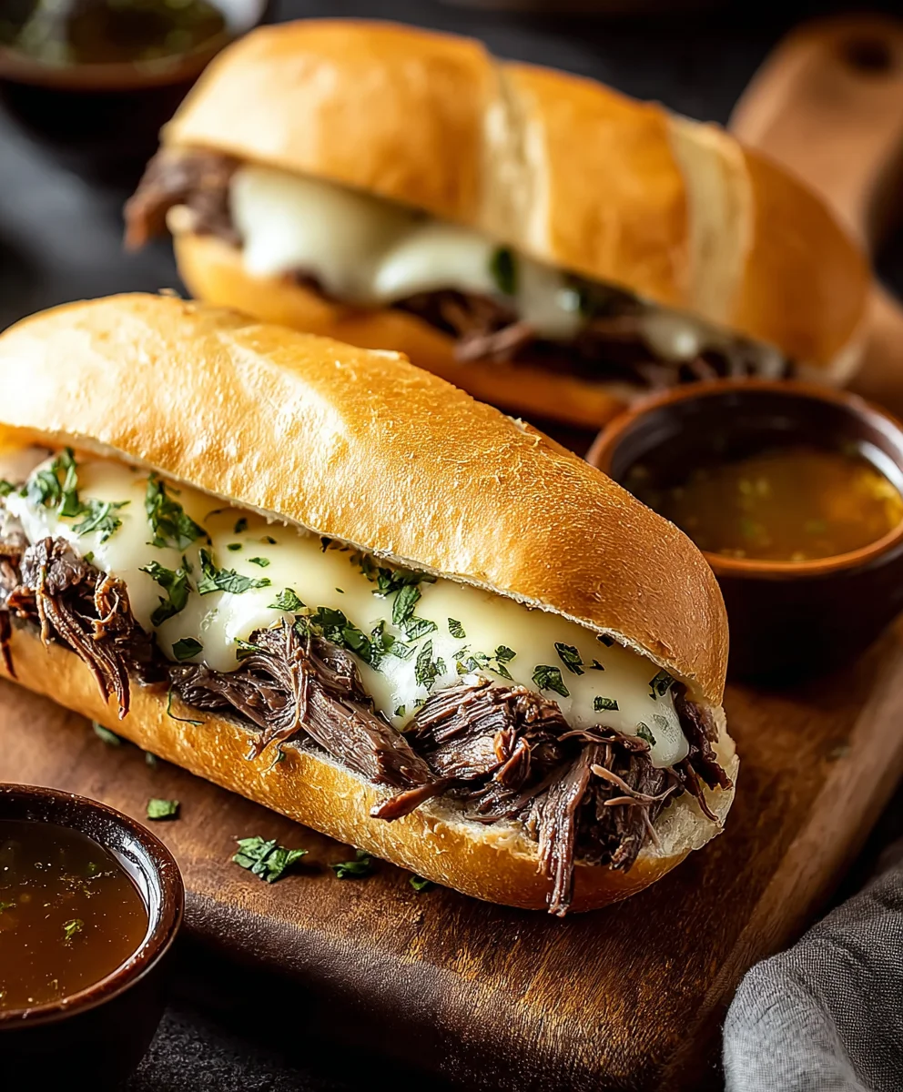 Classic French Dip Sandwiches- Savory Beef Au Jus Recipe