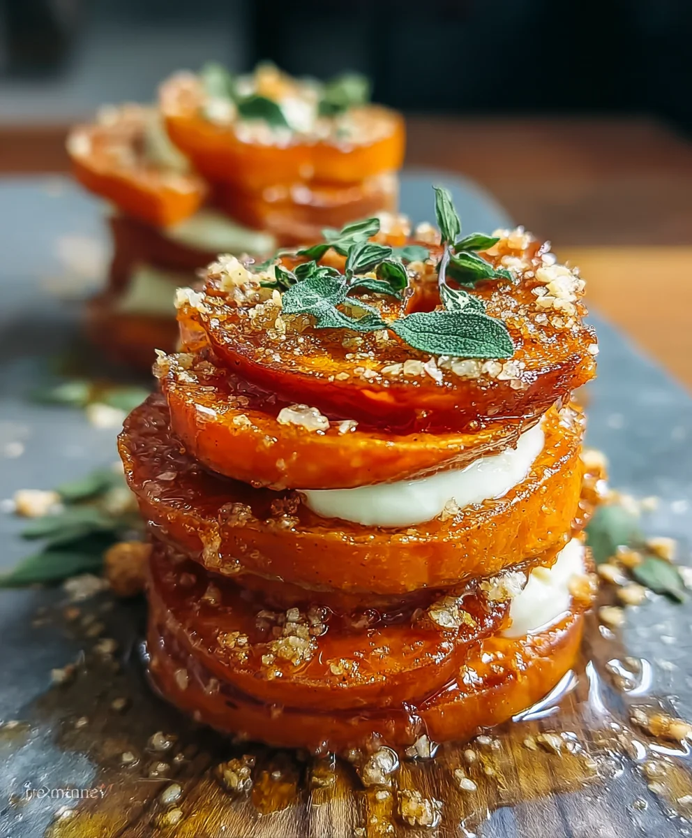 Savory Sweet Potato Stacks Recipe- Easy & Delicious