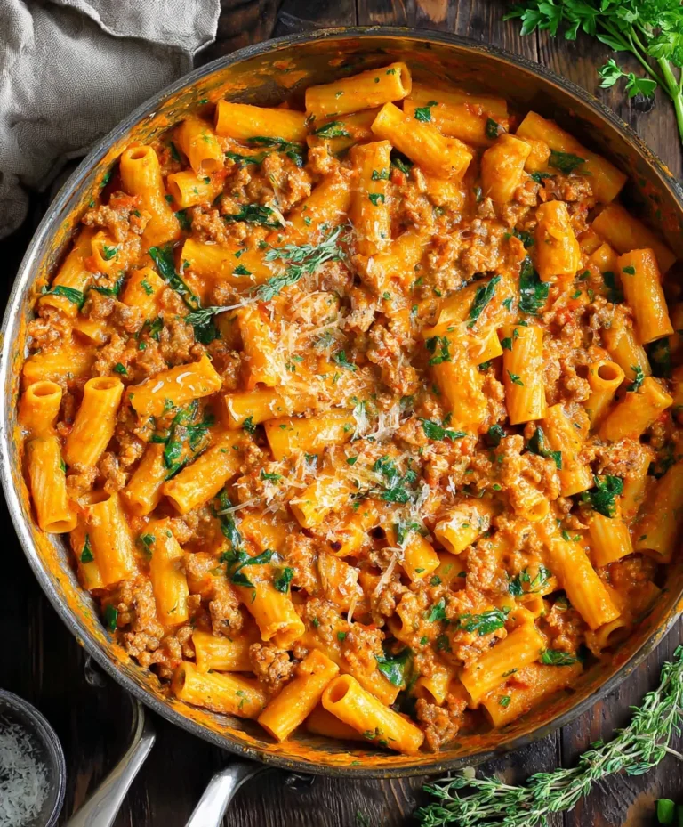 One-Pan Beef Rigatoni Creamy 30-Minute Meal