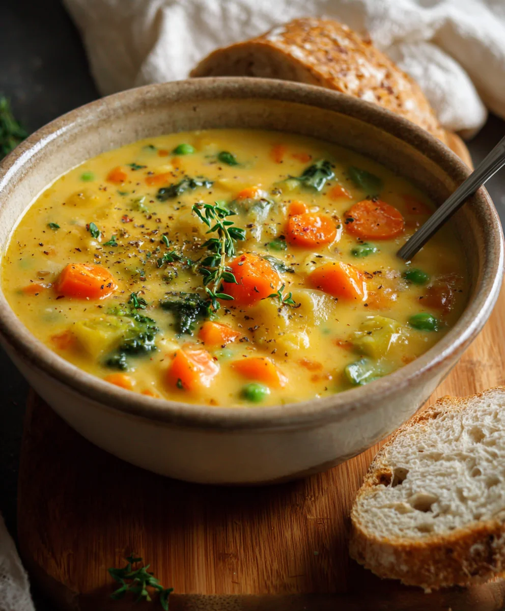 One-Pot Creamy Vegetable Soup - Easy Delicious Meal