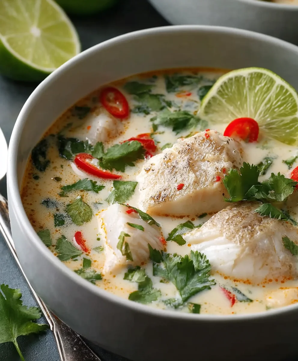 Coconut Lime Fish Soup - Refreshing Flavorful Delight