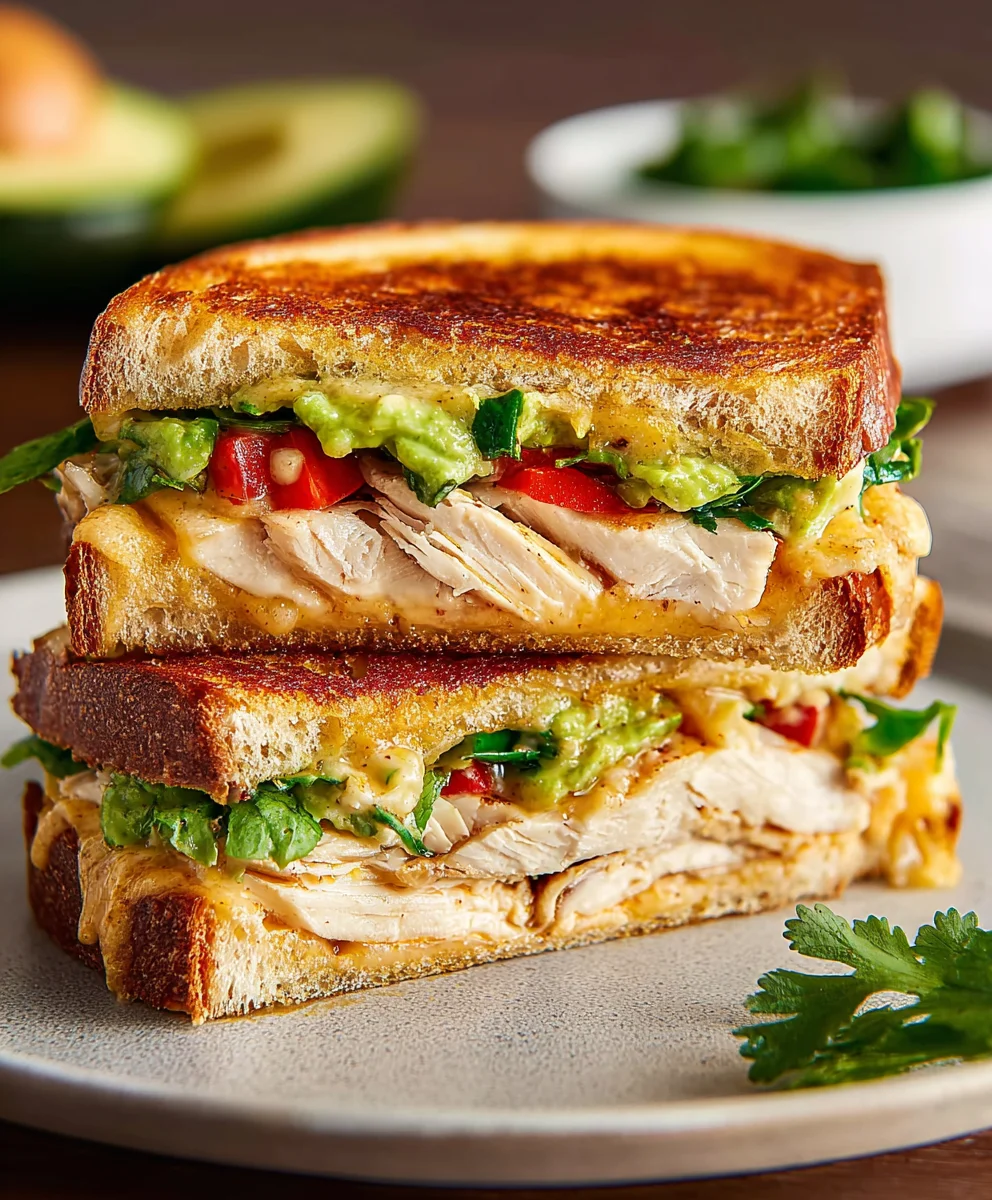 Chipotle Chicken Avocado Melt- Quick & Easy Recipe