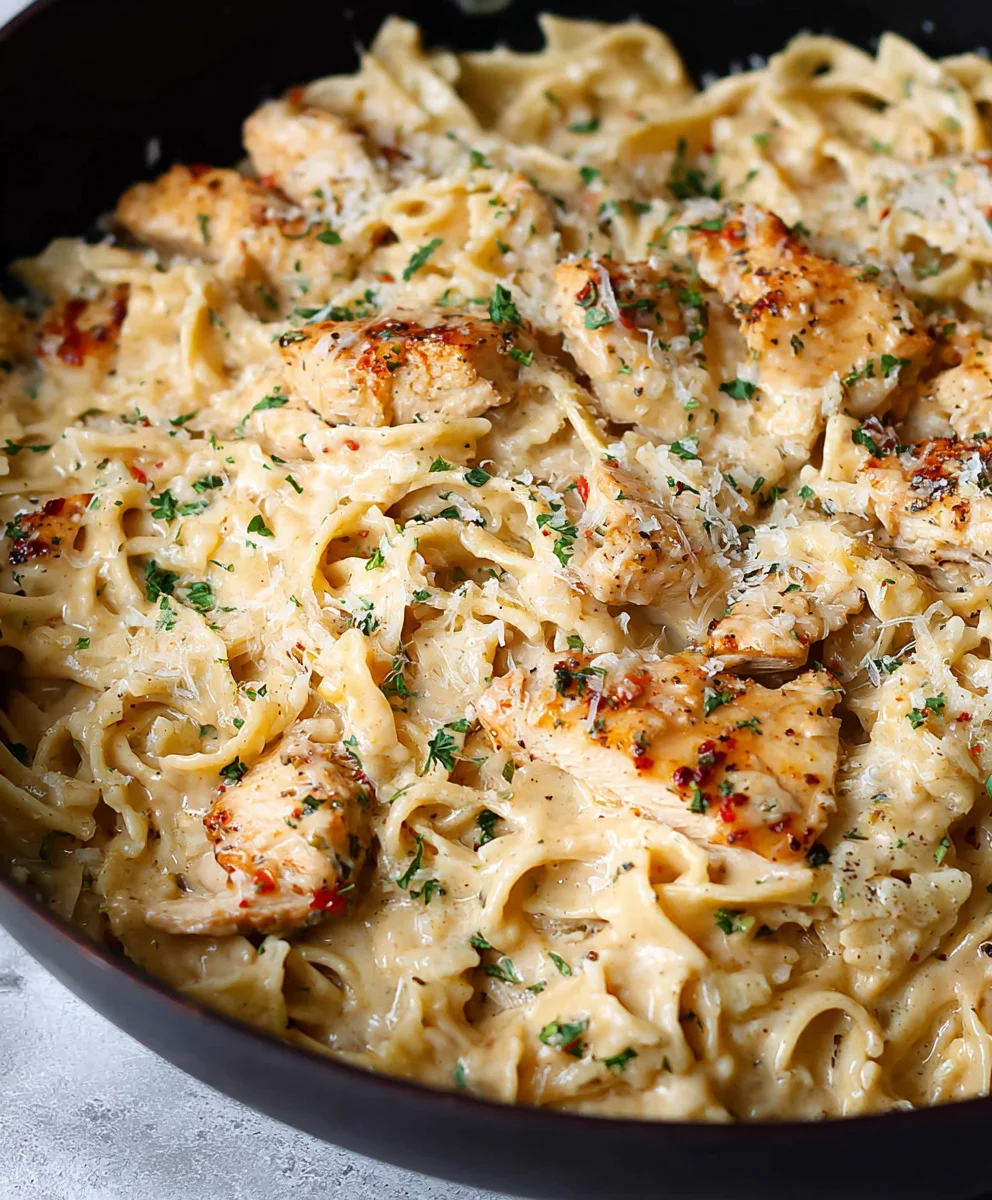 Easy Chicken Garlic Parmesan Pasta Recipe