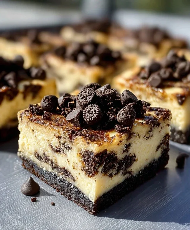 Chocolate Chip Oreo Cheesecake Bars
