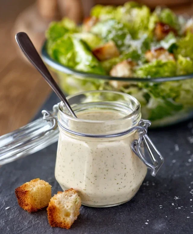 Homemade Creamy Caesar Salad Dressing