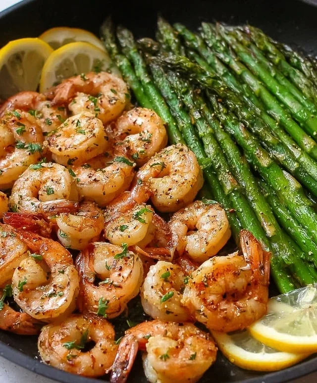 Lemon Garlic Shrimp and Asparagus (20-Minutes)
