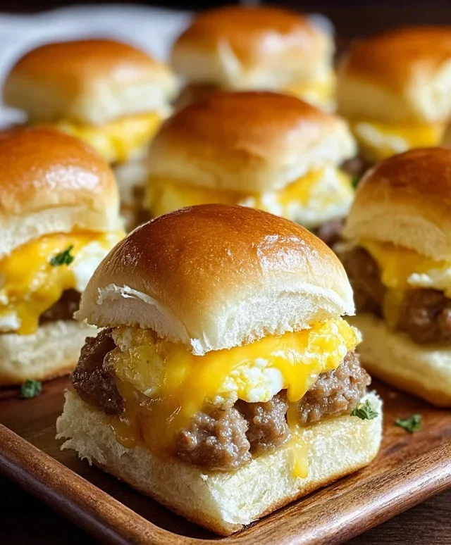 Sausage Egg and Cheese Breakfast Sliders