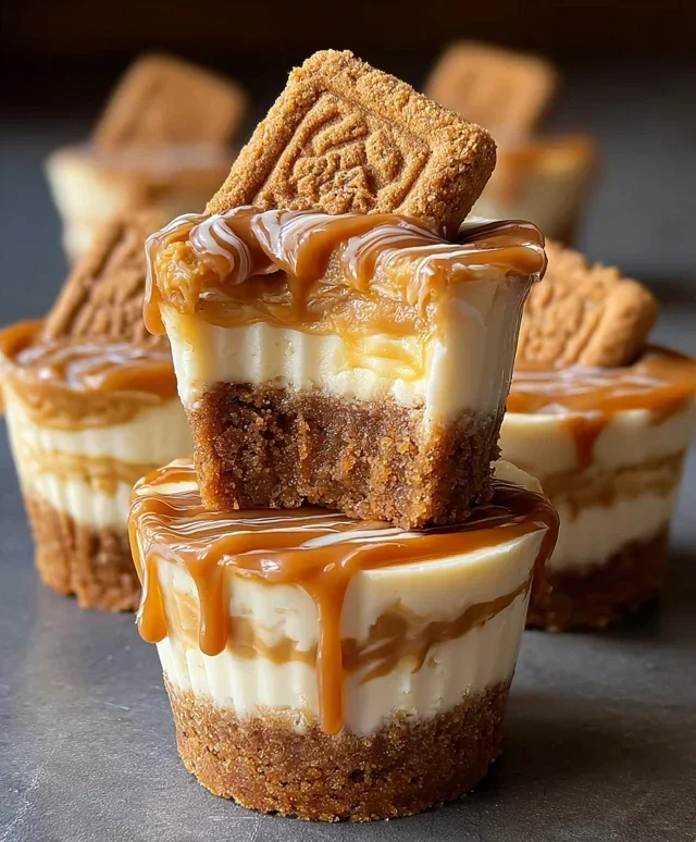 Mini Cookie Butter Cheesecake Cups
