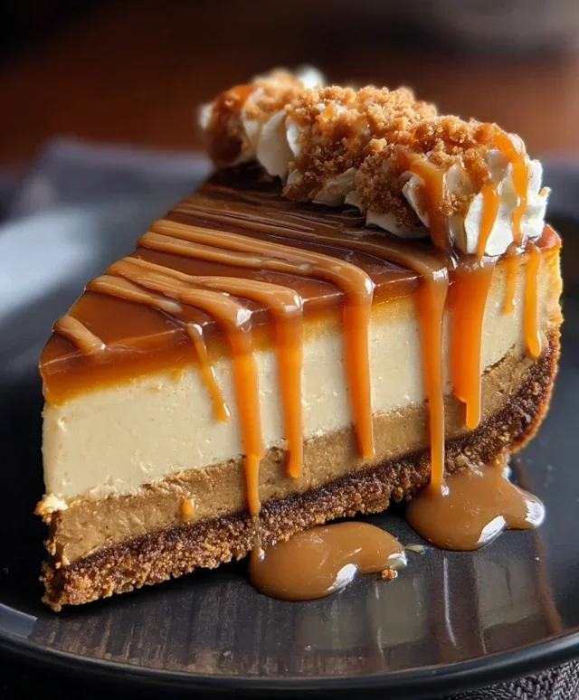 Cookie Butter Caramel Cheesecake