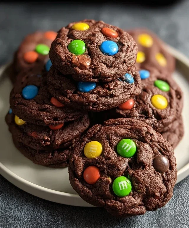 Chocolate M&M Cookies