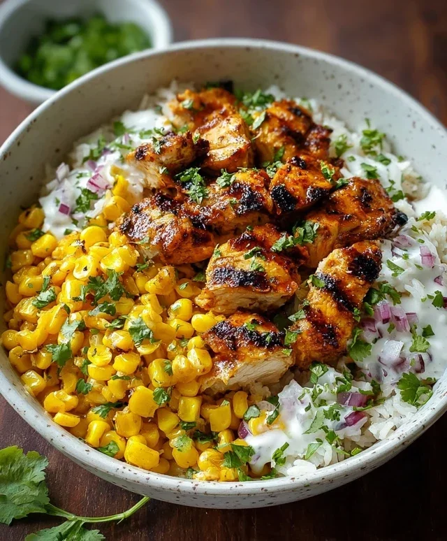 Street Corn Chicken Rice Bowl