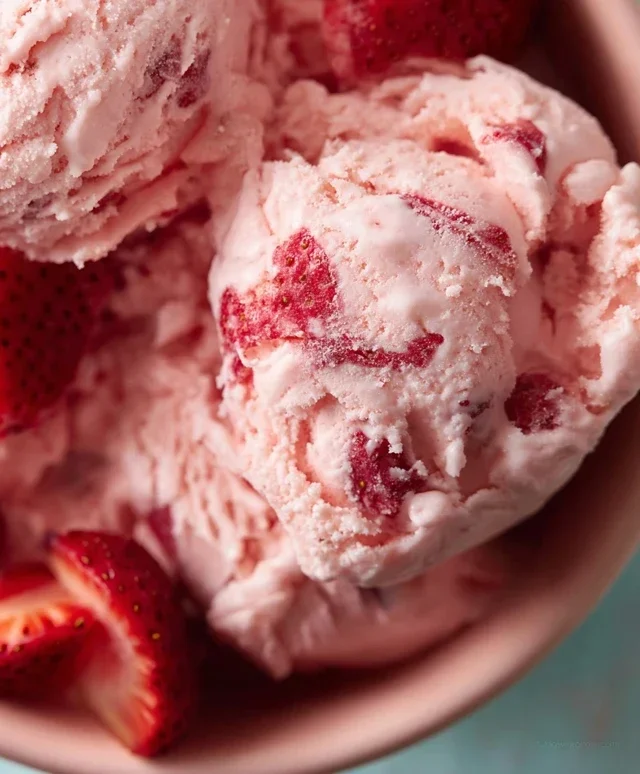 Homemade Strawberry Ice Cream