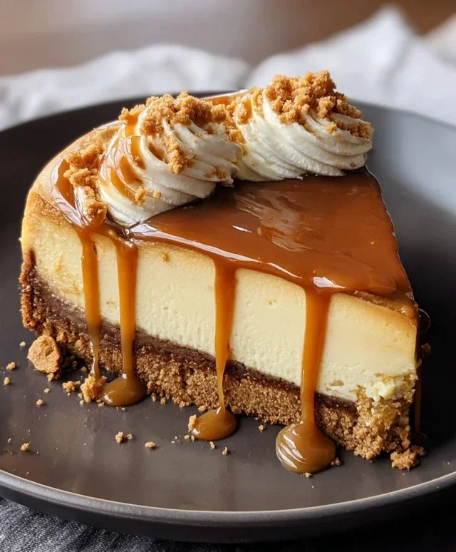Cookie Butter Caramel Cheesecake