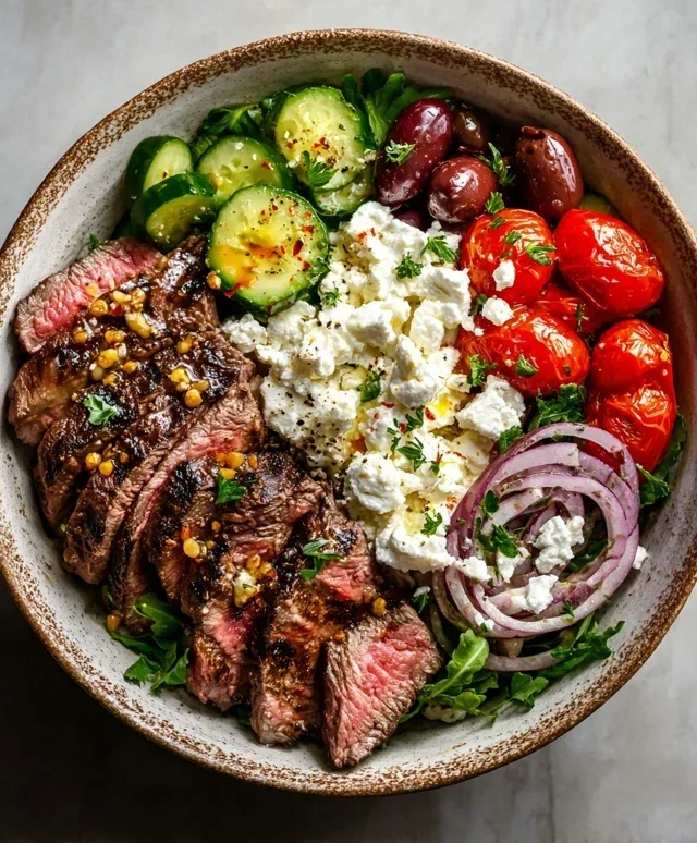 Mediterranean Steak Bowl Recipe