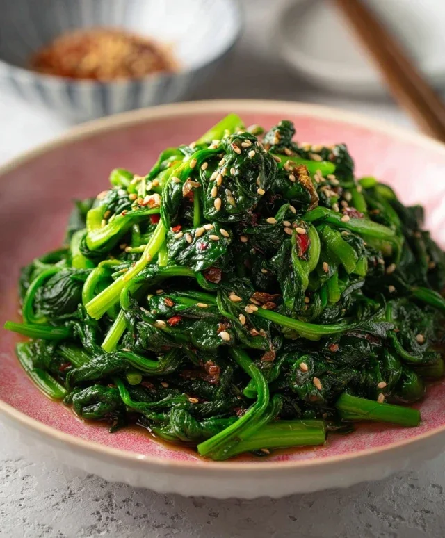 Korean Spinach Side Dish (Sigeumchi Namul)