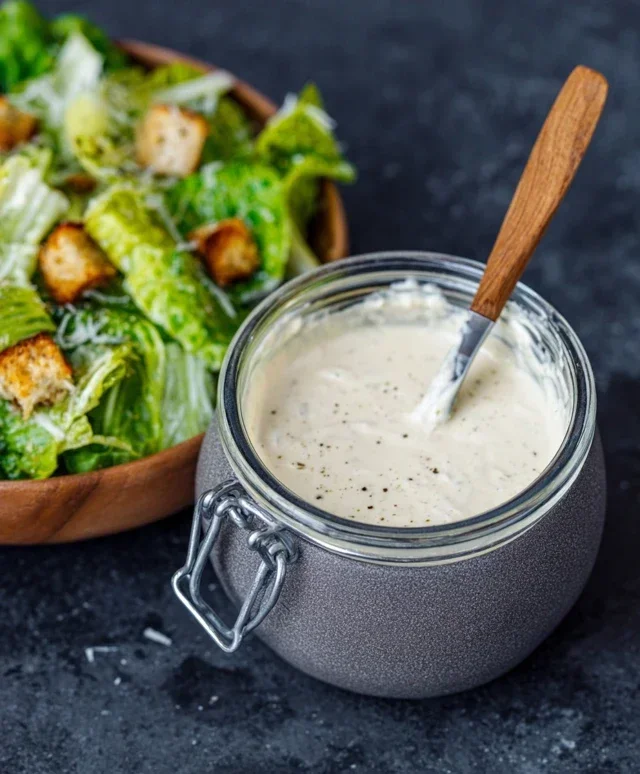 Homemade Creamy Caesar Salad Dressing