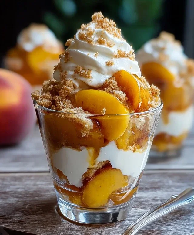 Classic Peach Cobbler Parfait