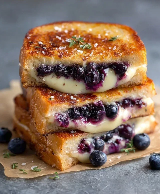 Crispy Blueberry Grilled Cheese