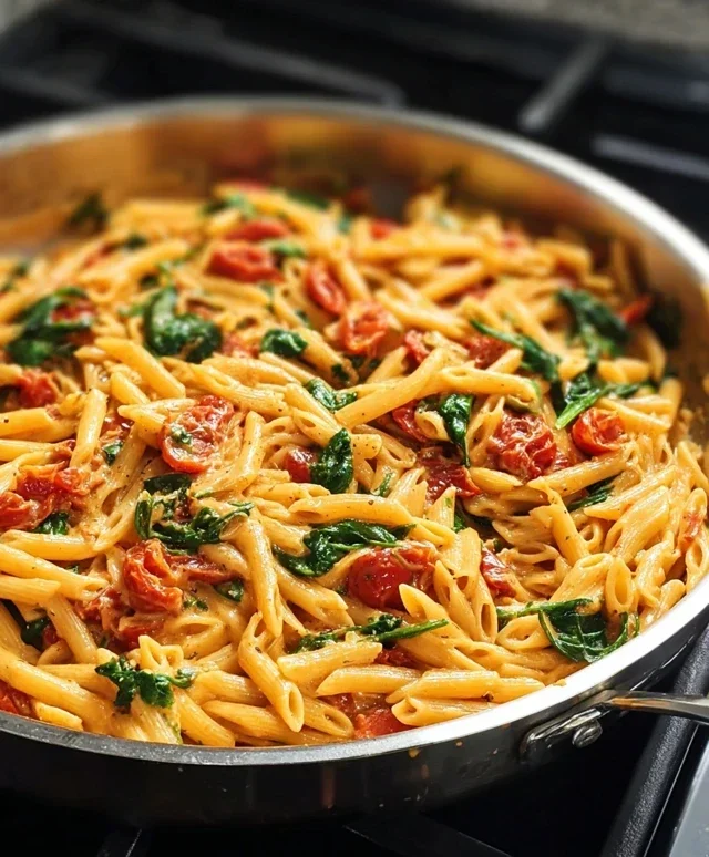 One-Pot Spinach Tomato Pasta