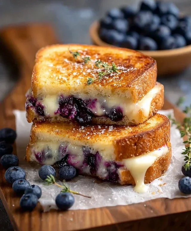 Crispy Blueberry Grilled Cheese