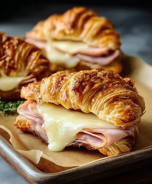 Turkey & Beef Beef Ham Croissant Melts