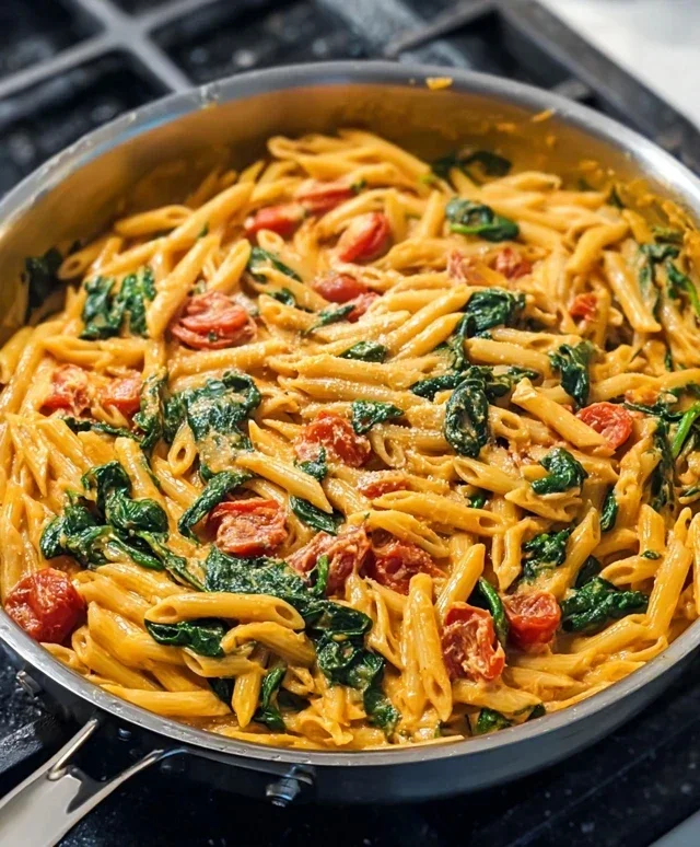One-Pot Spinach Tomato Pasta