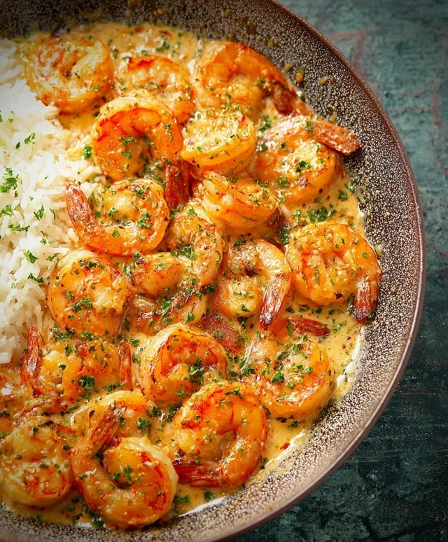 Creamy Garlic Shrimp (15 mins)