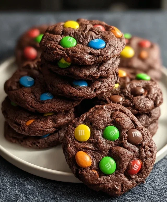Chocolate M&M Cookies