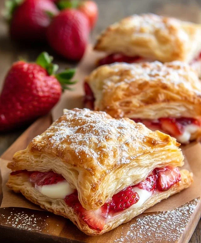 Strawberry Flaky Puffs