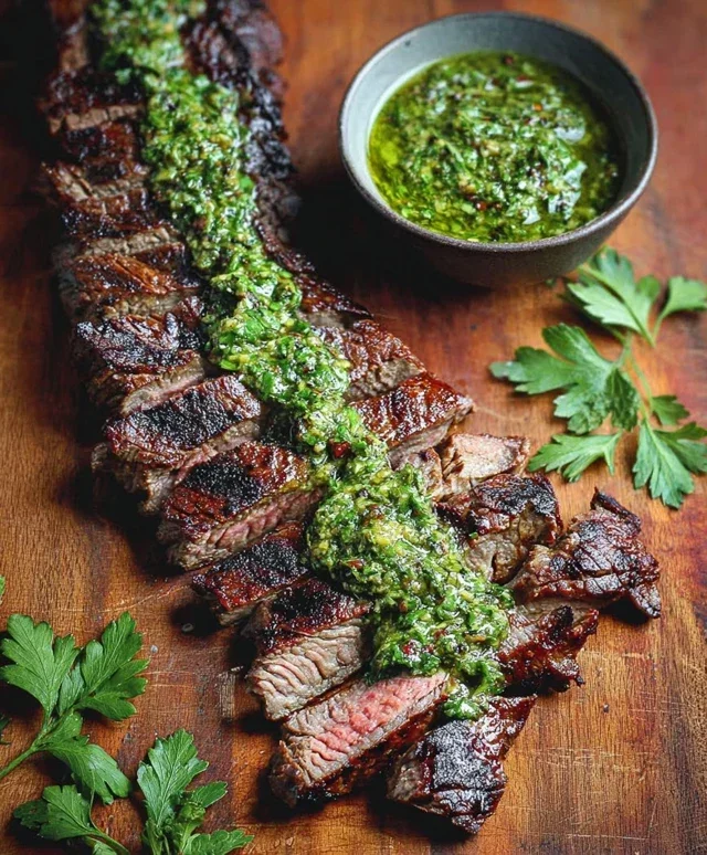 Skirt Steak Marinade Recipe with Chimichurri Recipe