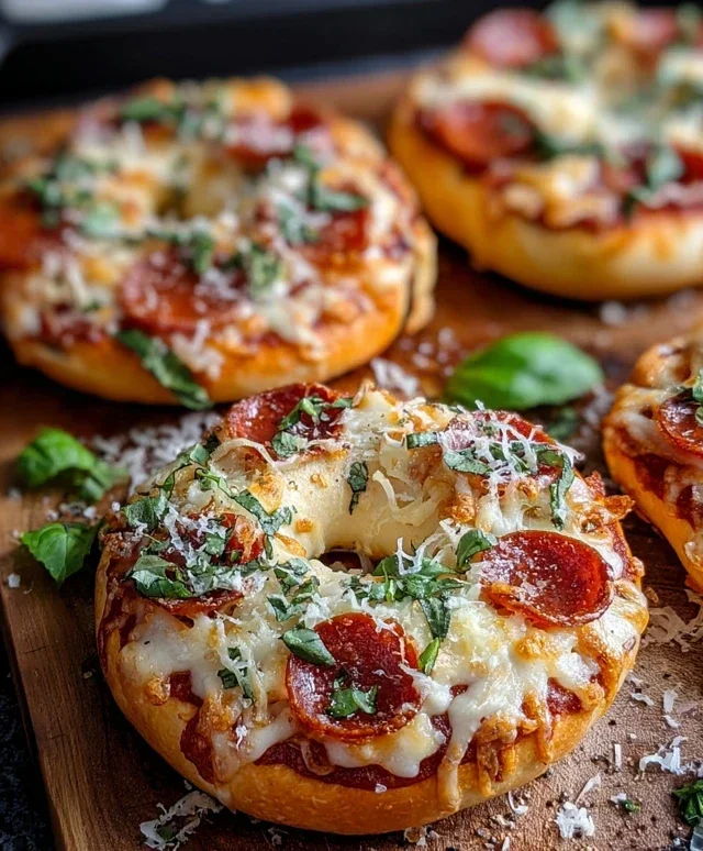 Giant Pizza Bagels