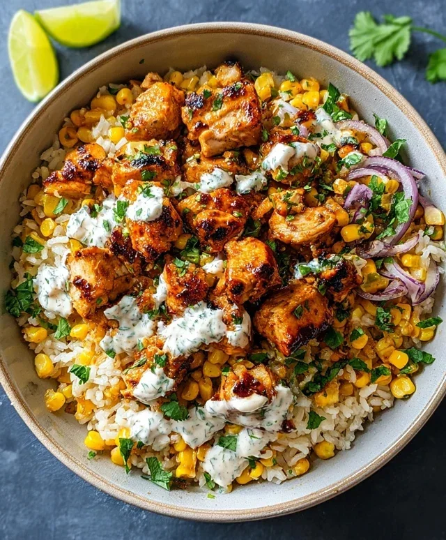 Street Corn Chicken Rice Bowl