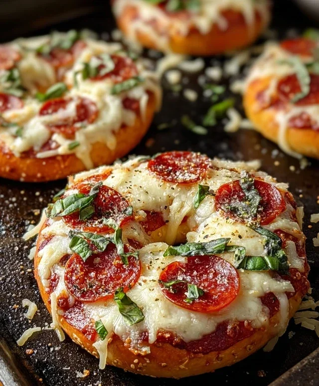 Giant Pizza Bagels