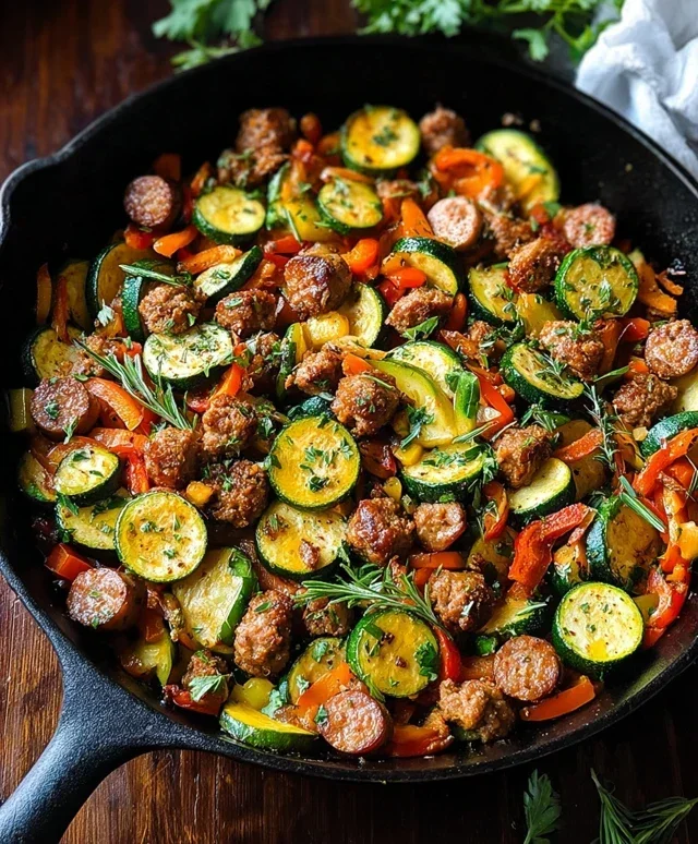 Sausage and Veggies Skillet