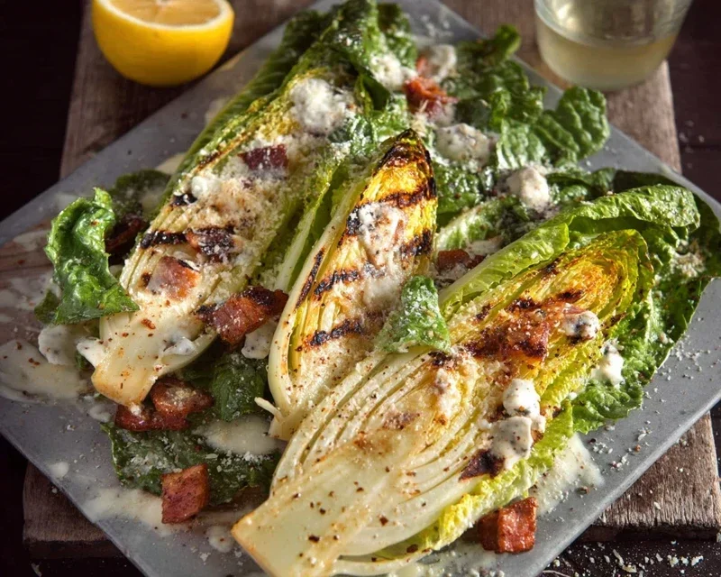 Grilled Romaine Caesar Salad Recipe