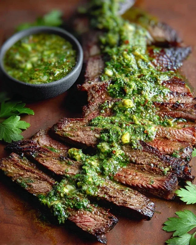 Skirt Steak Marinade Recipe with Chimichurri Recipe