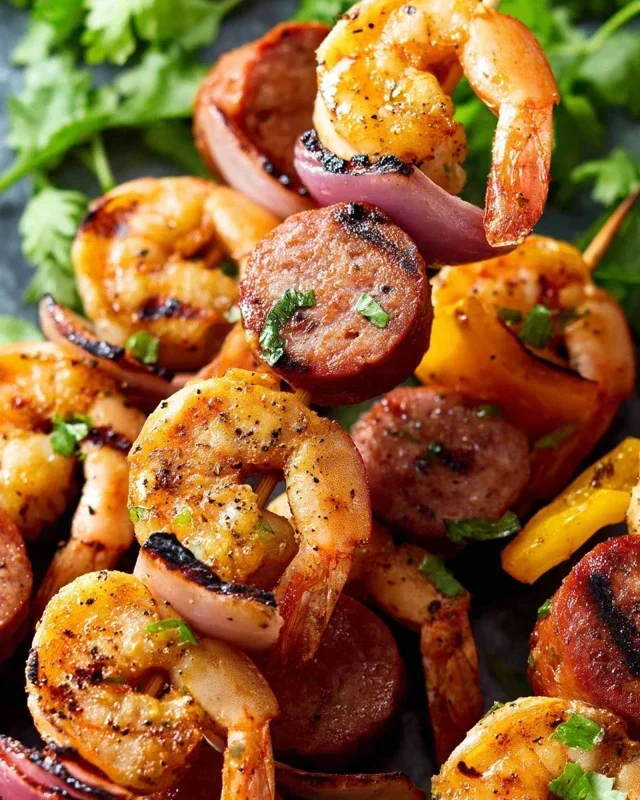 Sausage and Shrimp Kabobs