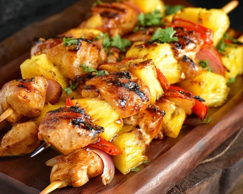 Pineapple Chicken Kebabs Recipe
