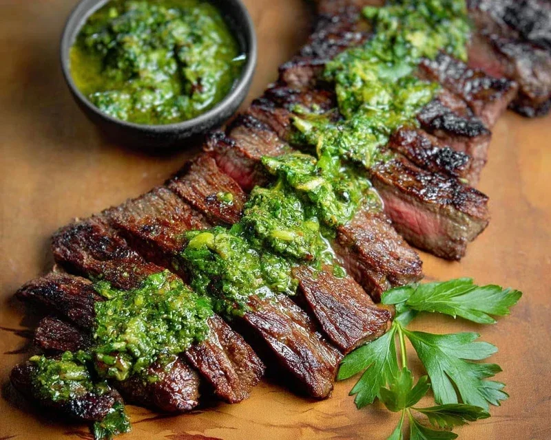 Skirt Steak Marinade Recipe with Chimichurri Recipe