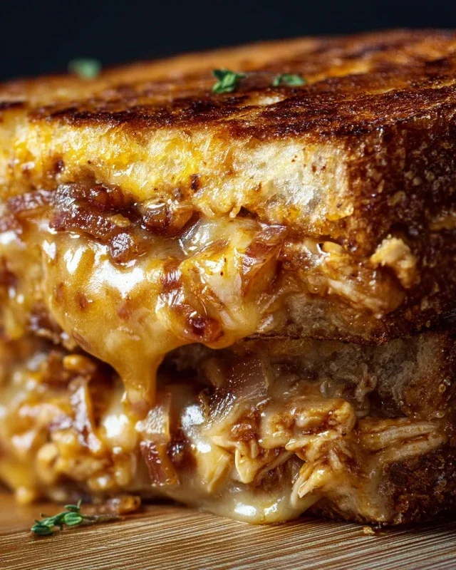 BBQ Chicken Grilled Cheese Sandwich