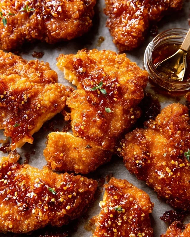 Baked Crunchy Hot Honey Chicken