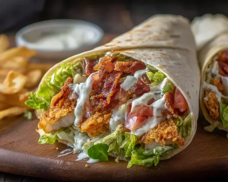Crispy Chicken Beef Beef Bacon Ranch Wrap