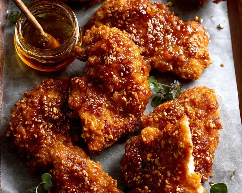 Baked Crunchy Hot Honey Chicken
