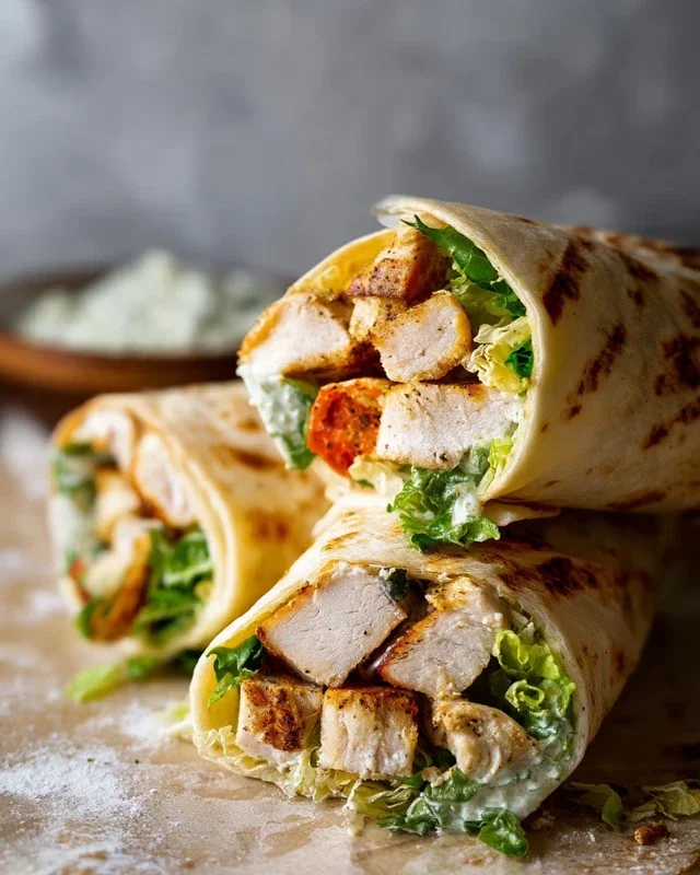 Chicken Caesar Wraps