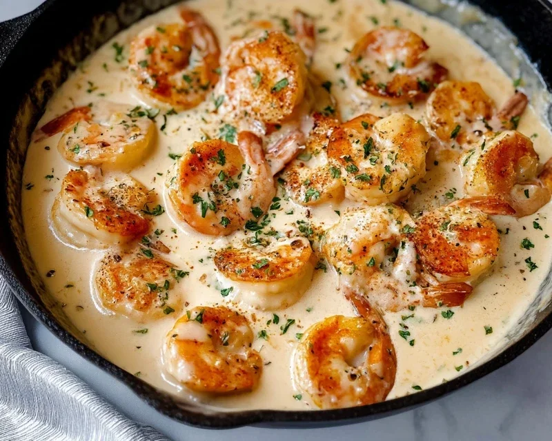 Creamy Garlic Shrimp (15 mins)