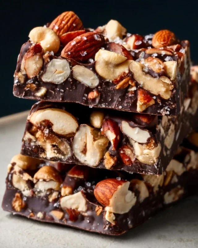 Dark Chocolate and Sea Salt Nut Bars