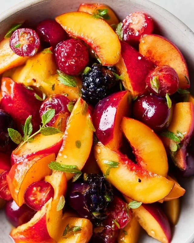 Summer Peach Fruit Salad
