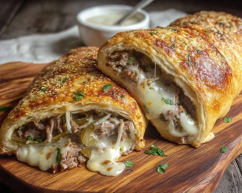 Philly Cheesesteak Stromboli