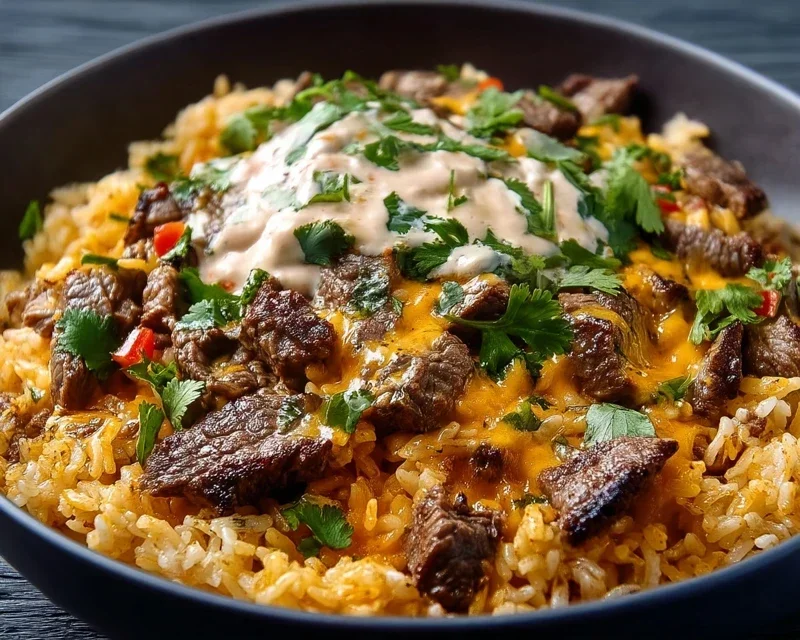 Steak Queso Rice A Flavorful Recipe