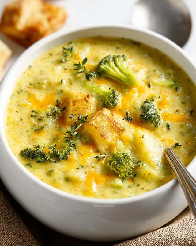 Broccoli Potato Cheese Soup Recipe